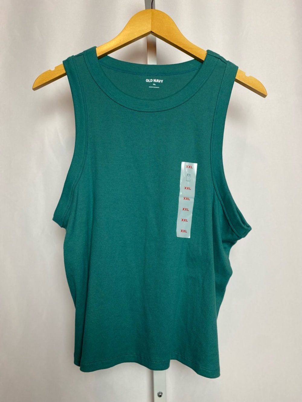 NWT Old Navy Women's Plus Size Green | Teal Rib-Knit Cropped Tank Top XXL